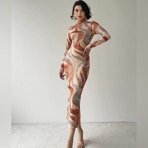 Marble Print bodycon dress, Size S